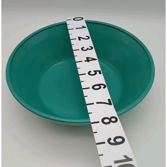 Hazel Atlas Moderntone Platonite Aqua Green  Serving Bowl - Picture 3 of 6